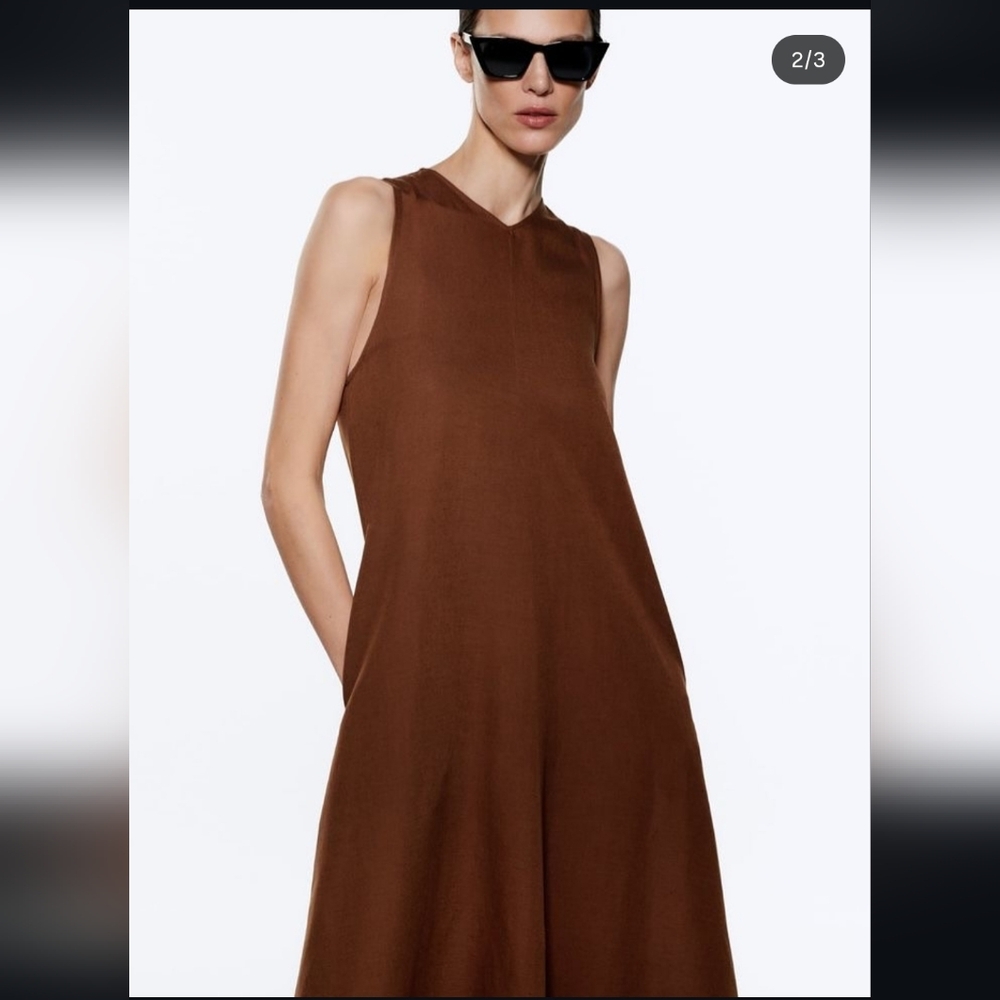 Zara Linen Dress - Picture 5 of 13